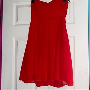 Strapless Red Dress